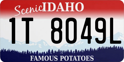 ID license plate 1T8049L