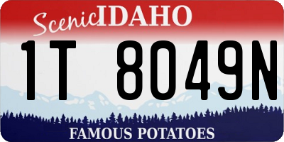 ID license plate 1T8049N