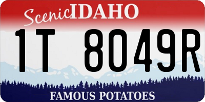 ID license plate 1T8049R