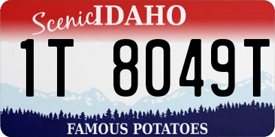 ID license plate 1T8049T