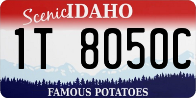 ID license plate 1T8050C