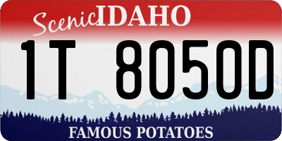 ID license plate 1T8050D