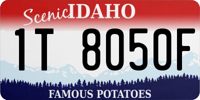 ID license plate 1T8050F