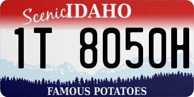 ID license plate 1T8050H