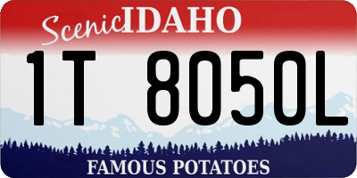 ID license plate 1T8050L