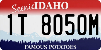 ID license plate 1T8050M