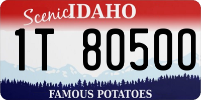ID license plate 1T8050O