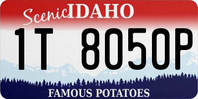 ID license plate 1T8050P