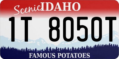 ID license plate 1T8050T