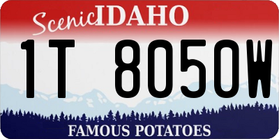 ID license plate 1T8050W
