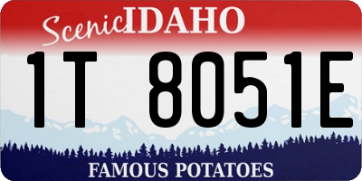 ID license plate 1T8051E