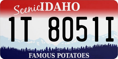 ID license plate 1T8051I