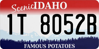 ID license plate 1T8052B