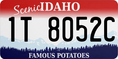 ID license plate 1T8052C