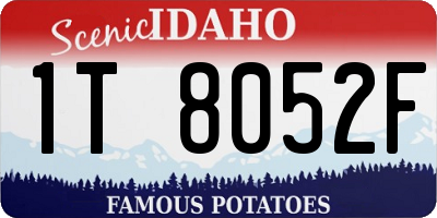 ID license plate 1T8052F