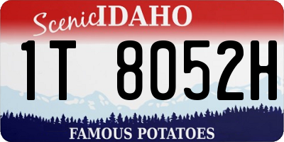 ID license plate 1T8052H