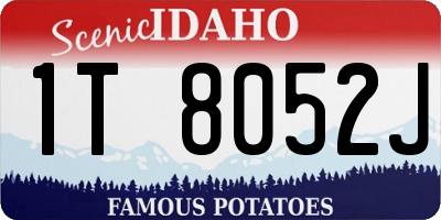 ID license plate 1T8052J