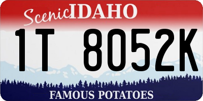 ID license plate 1T8052K