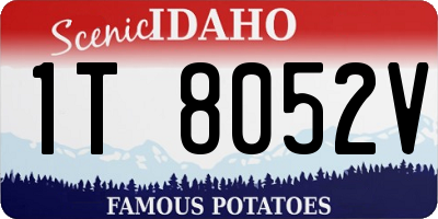 ID license plate 1T8052V