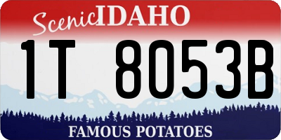 ID license plate 1T8053B
