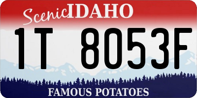 ID license plate 1T8053F
