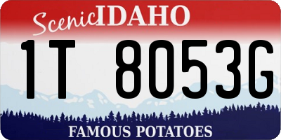 ID license plate 1T8053G