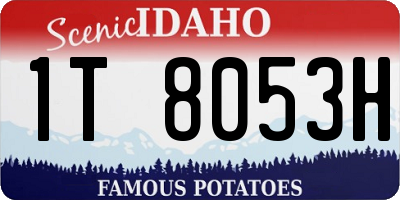 ID license plate 1T8053H
