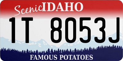 ID license plate 1T8053J