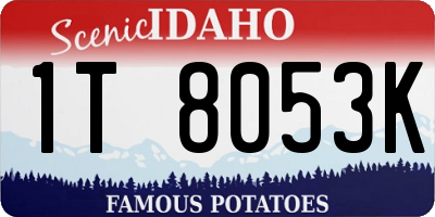 ID license plate 1T8053K
