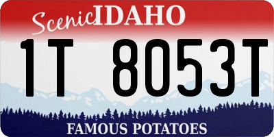 ID license plate 1T8053T