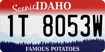 ID license plate 1T8053W