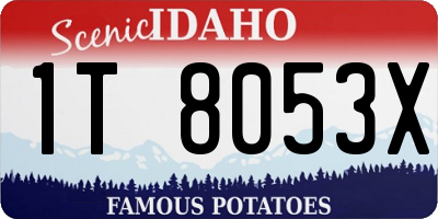 ID license plate 1T8053X