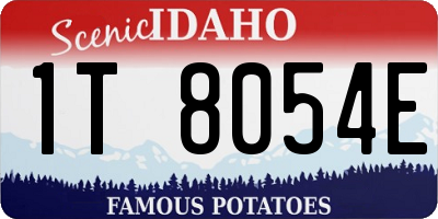 ID license plate 1T8054E
