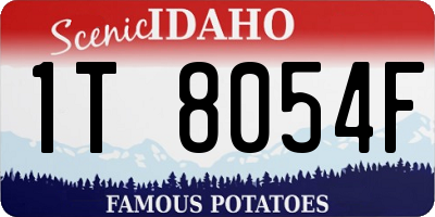 ID license plate 1T8054F
