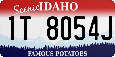 ID license plate 1T8054J