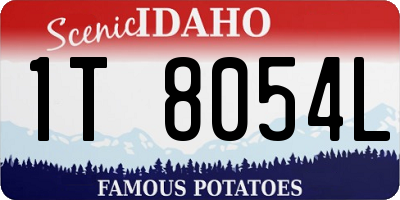 ID license plate 1T8054L
