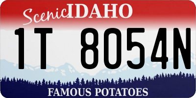 ID license plate 1T8054N
