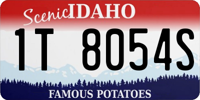 ID license plate 1T8054S