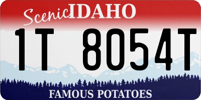 ID license plate 1T8054T
