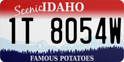 ID license plate 1T8054W