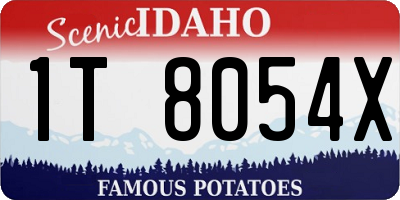 ID license plate 1T8054X