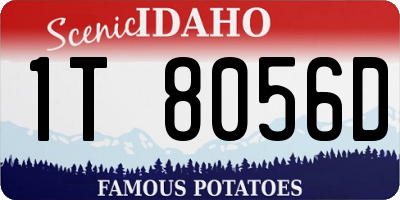 ID license plate 1T8056D