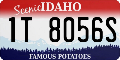 ID license plate 1T8056S