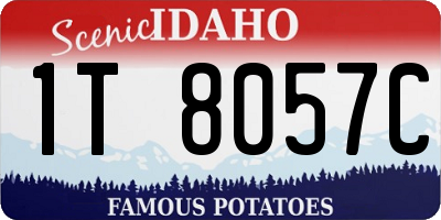 ID license plate 1T8057C