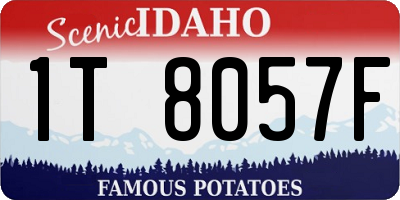 ID license plate 1T8057F