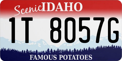 ID license plate 1T8057G
