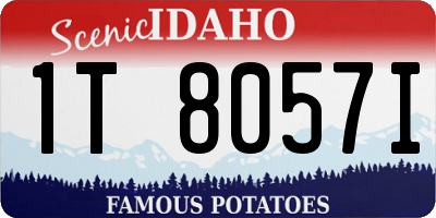 ID license plate 1T8057I