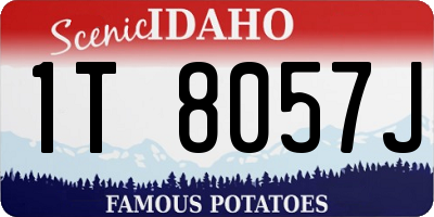 ID license plate 1T8057J