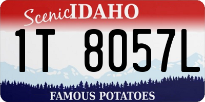 ID license plate 1T8057L
