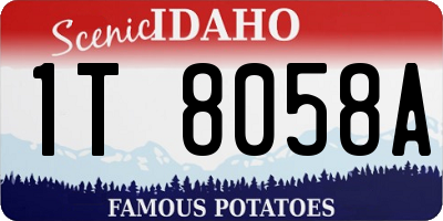 ID license plate 1T8058A